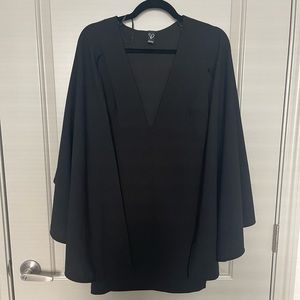 Black short cape dress